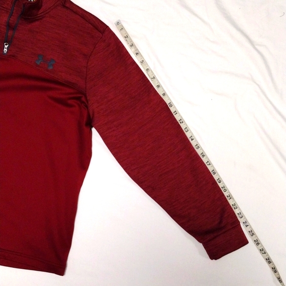 Men's Under Armour Large 1/4 Quarter Zipper Pullover Burgundy - Picture 5 of 6